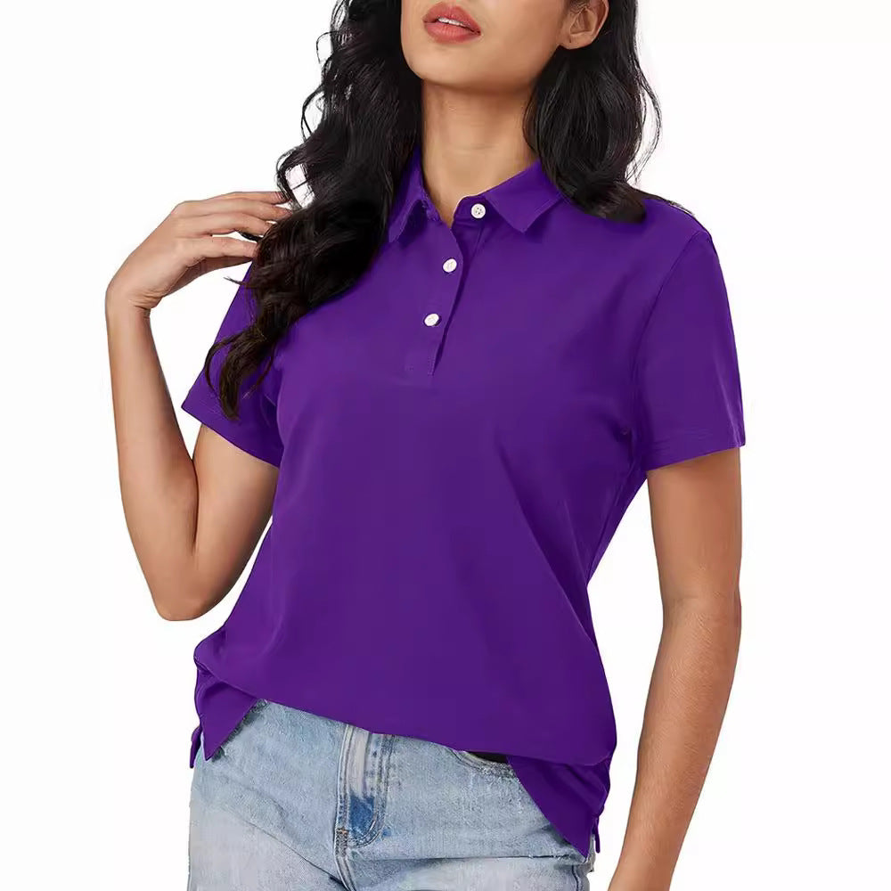 Damska koszulka polo slim fit z krótkim rękawem
