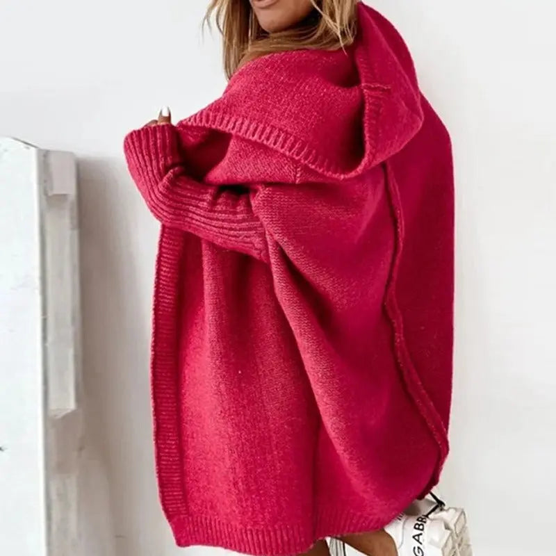 Damska rozpinana bluza oversize z kapturem