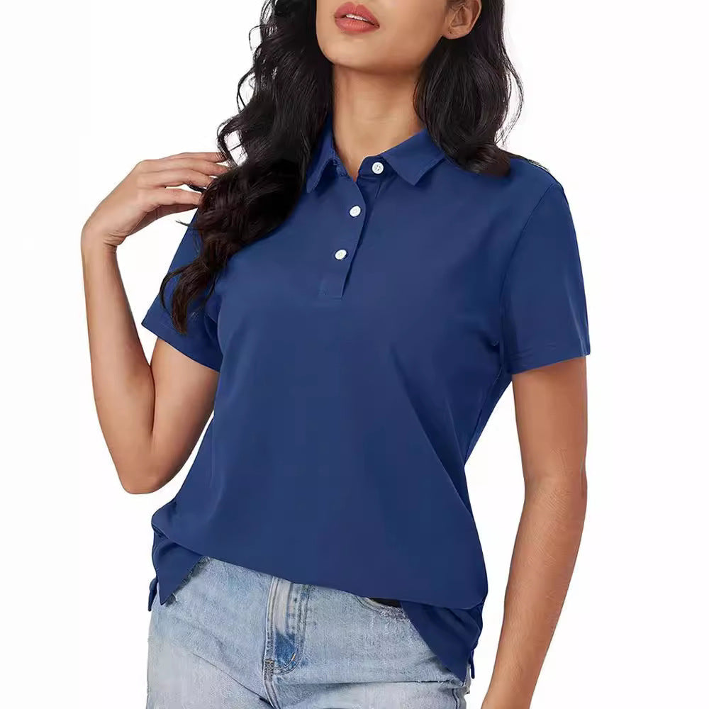 Damska koszulka polo slim fit z krótkim rękawem