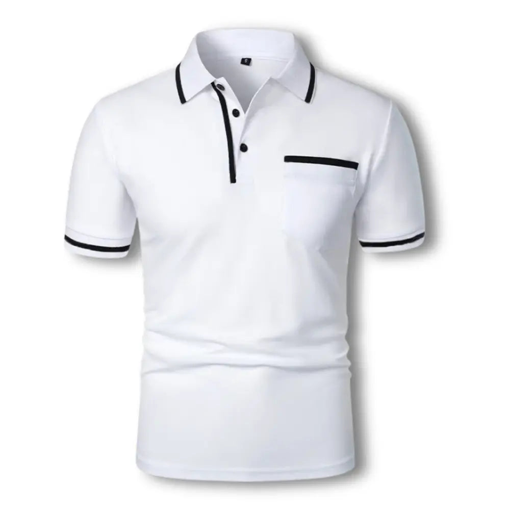 Męska koszulka polo Modern Fit z czarnymi kontrastowymi detalami