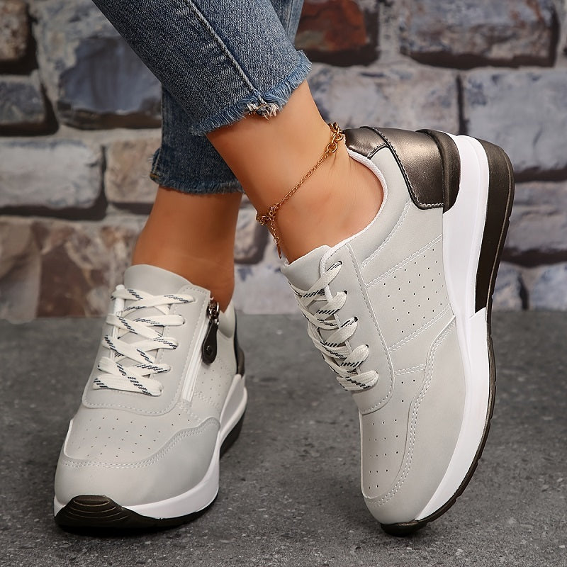 Lekkie sneakersy ortopedyczne z wygodną podeszwą - Suede Gray