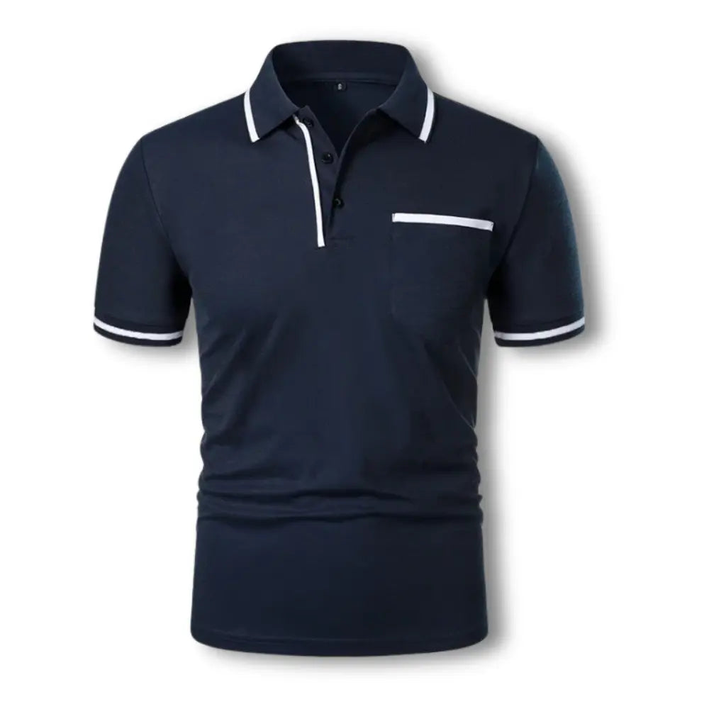 Męska koszulka polo Modern Fit z czarnymi kontrastowymi detalami