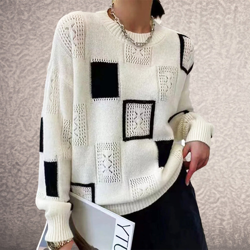 Klasyczny damski sweter z ekologicznych materiałów
