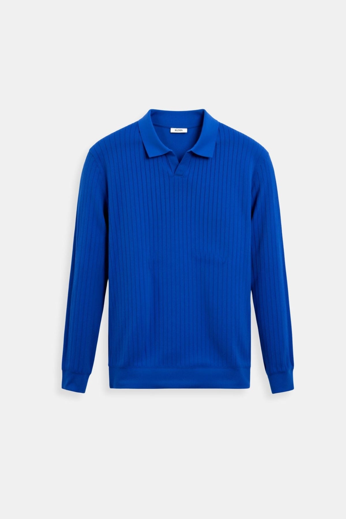 Minimalistyczna męska koszulka polo z dzianiny - Czarny/Marynarski