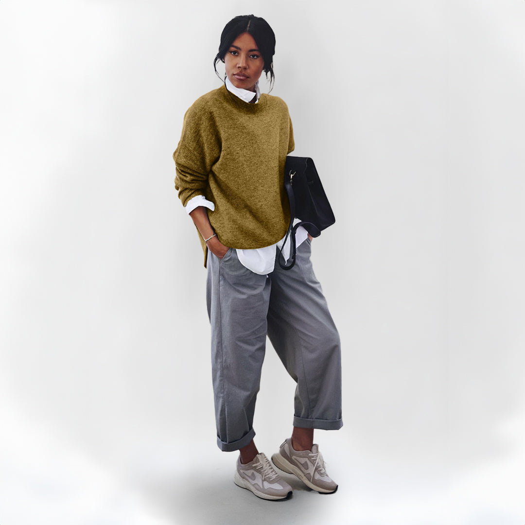 Miękki i wygodny sweter na co dzień - Khaki