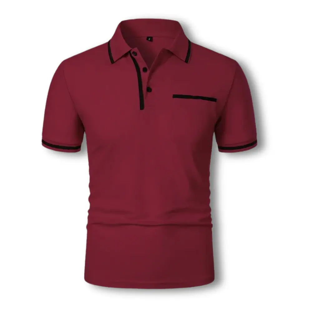 Męska koszulka polo Modern Fit z czarnymi kontrastowymi detalami