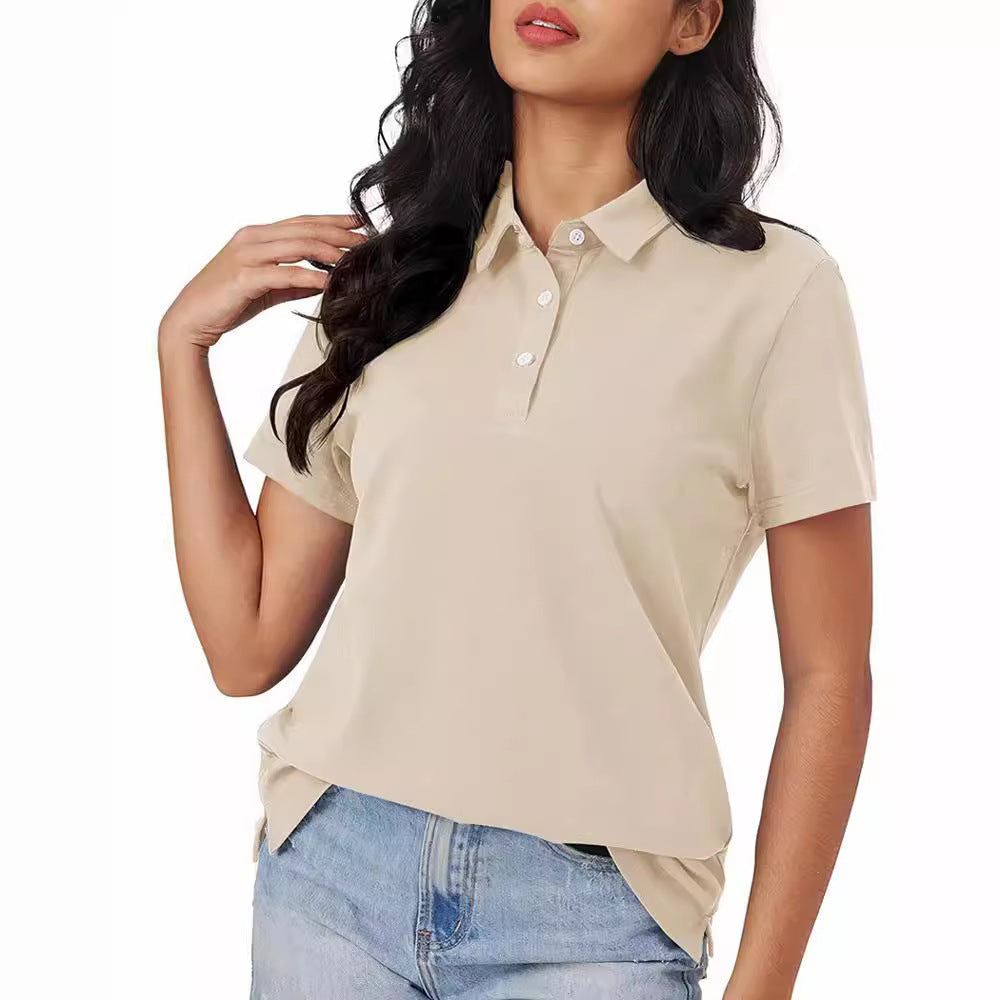 Damska koszulka polo slim fit z krótkim rękawem