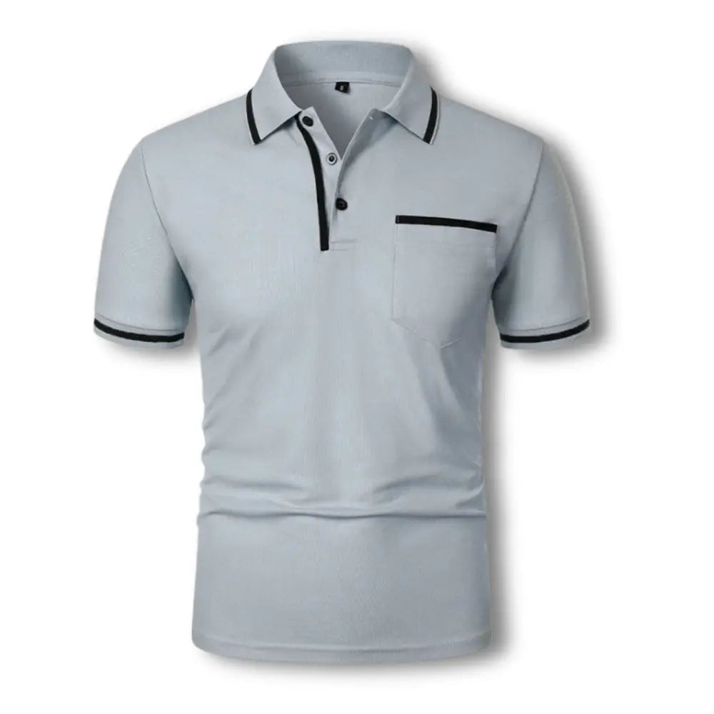 Męska koszulka polo Modern Fit z czarnymi kontrastowymi detalami