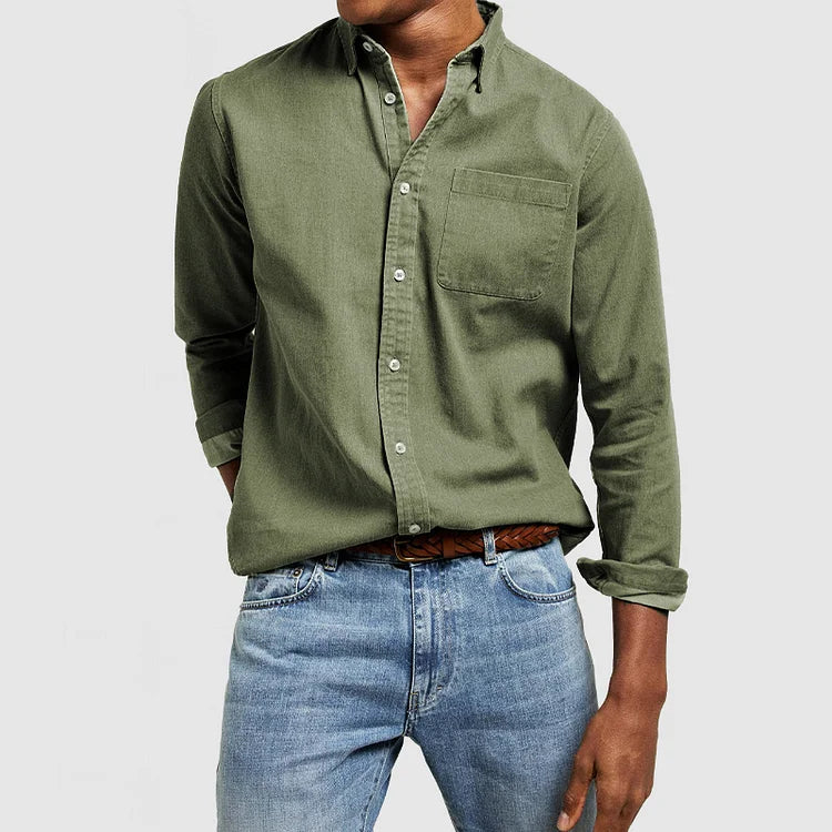 Męska koszula z kołnierzykiem button-down