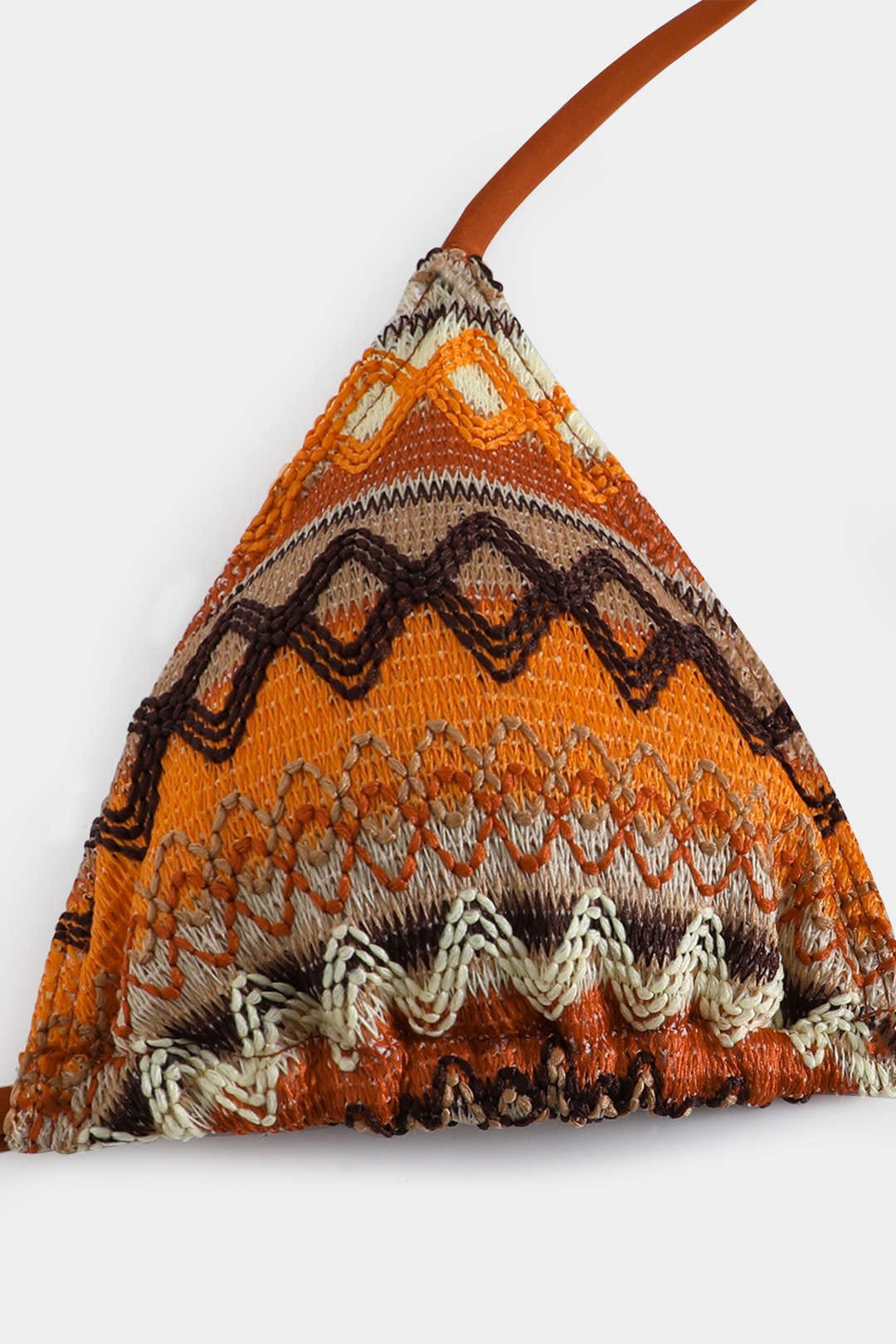 Dwuczęściowe bikini boho z etnicznym wzorem i regulowanymi wiązaniami
