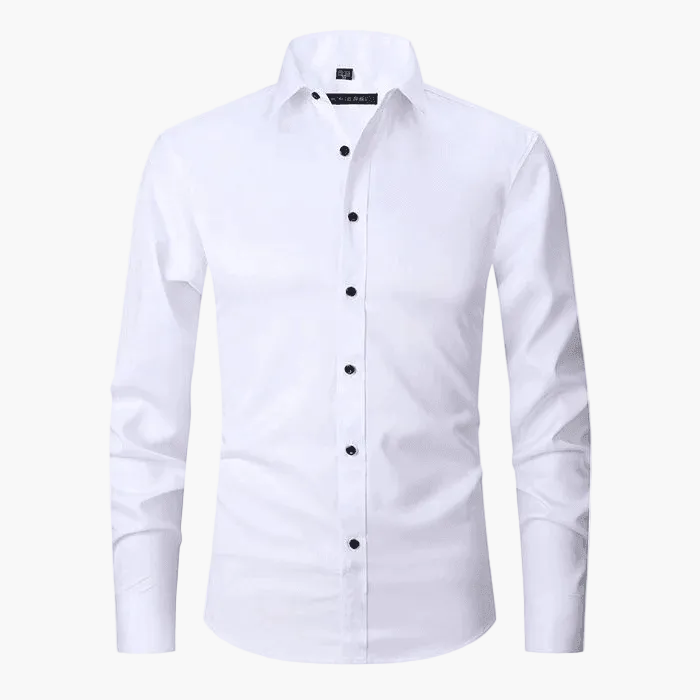 Męska koszula slim fit z długim rękawem, odporna na zagniecenia