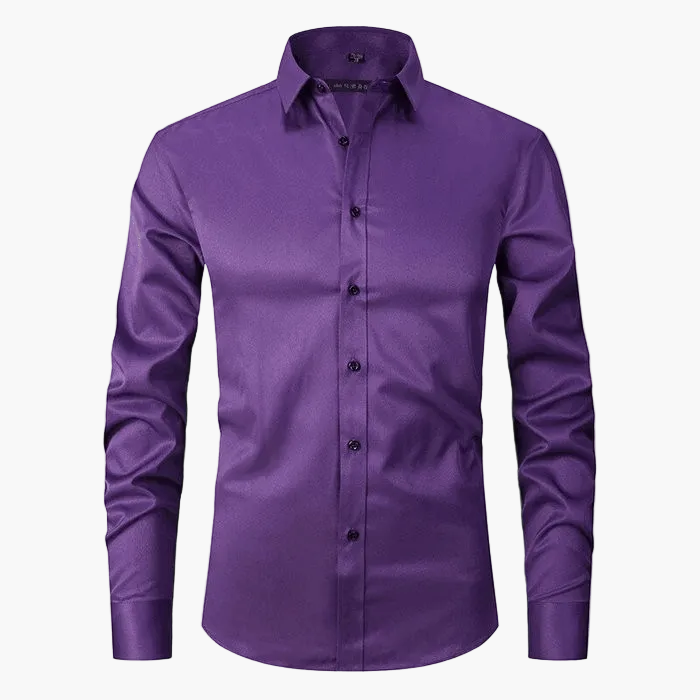 Męska koszula slim fit z długim rękawem, odporna na zagniecenia