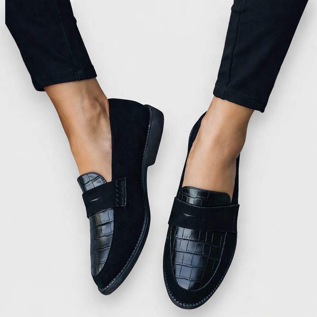 Eleganckie damskie loafersy wsuwane ze wsparciem stóp