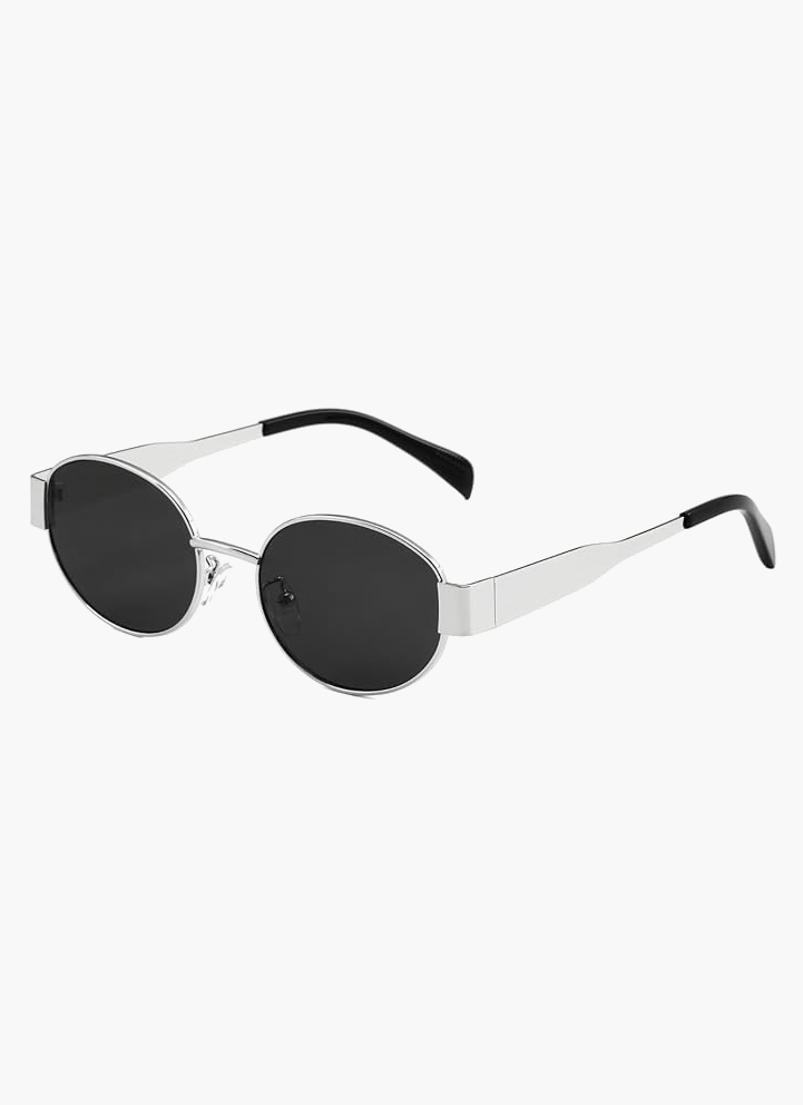 Eleganckie okulary przeciwsłoneczne z ochroną UV - Czarny/Srebrny