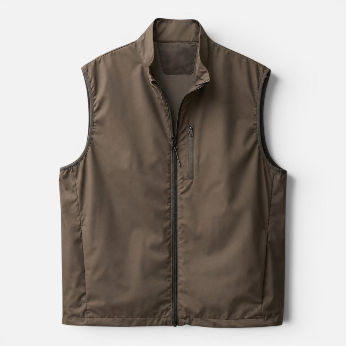 Lekka męska kamizelka softshell z zamkiem - Zielony Wojskowy