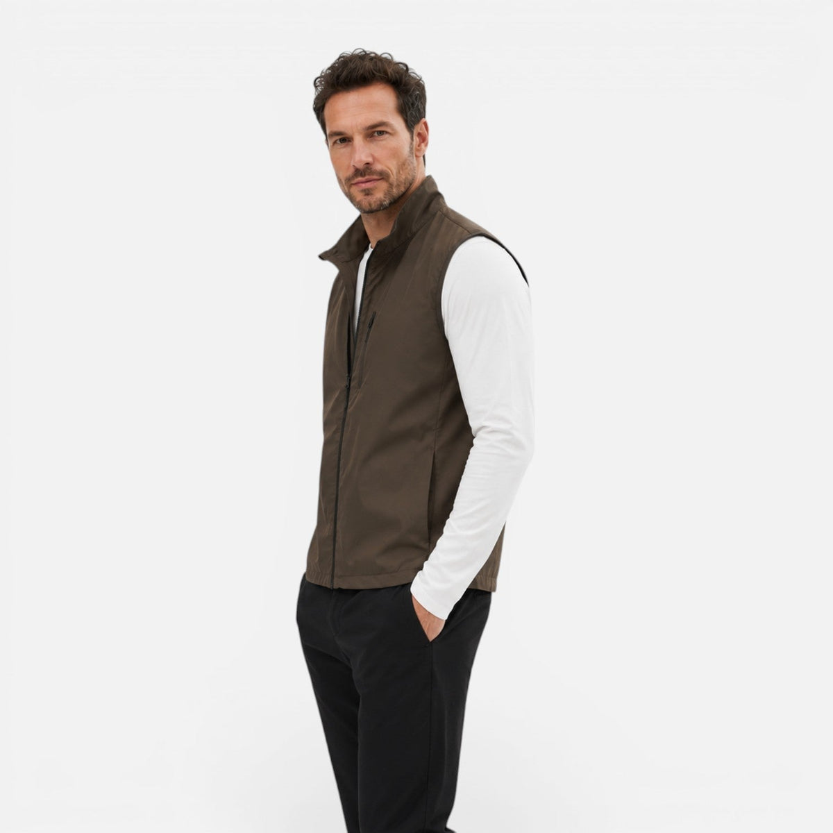 Lekka męska kamizelka softshell z zamkiem