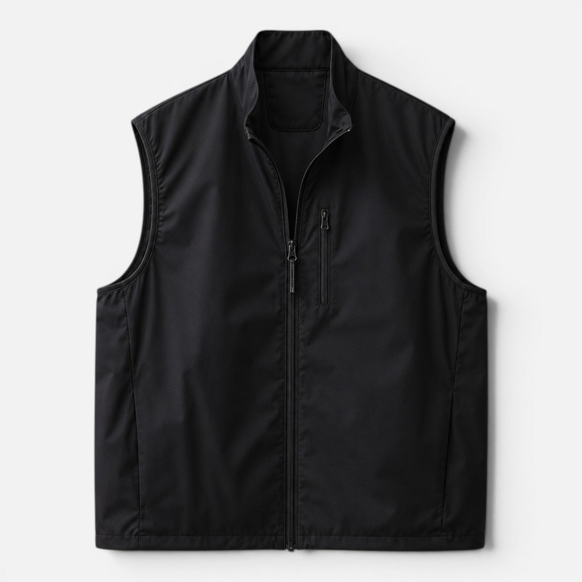 Lekka męska kamizelka softshell z zamkiem - Czarny