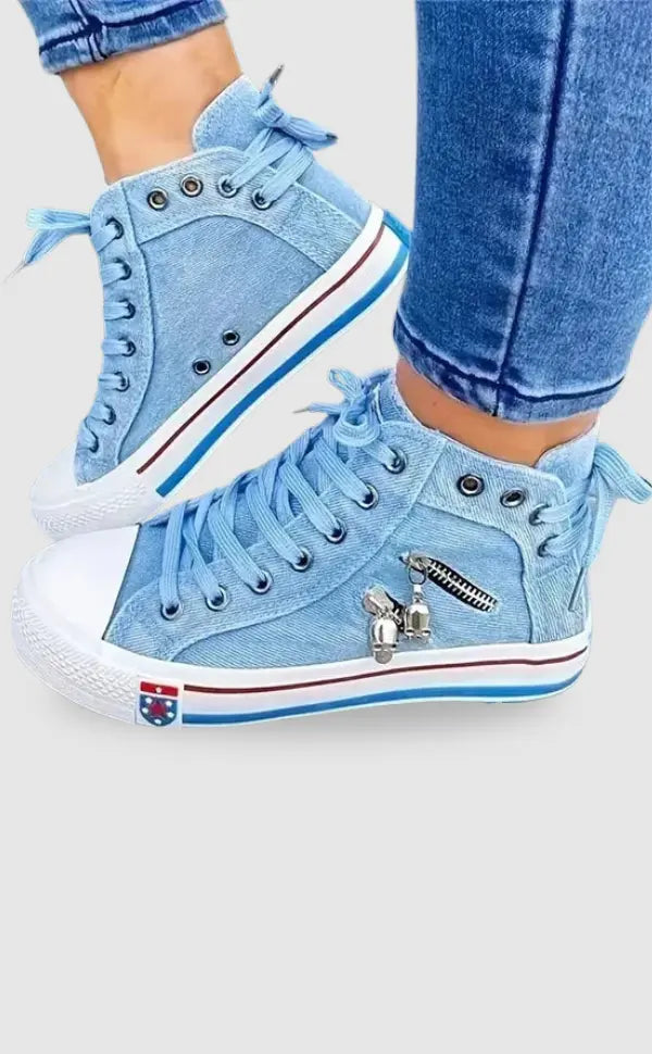 Dżinsowe sneakersy na co dzień - Jasnoniebieski