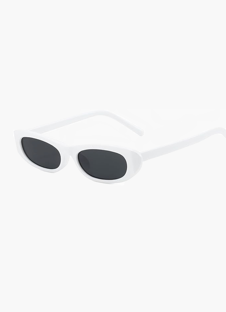 Eleganckie damskie okulary przeciwsłoneczne z ochroną UVA i UVB - Biały