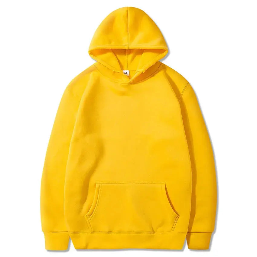 Bluza unisex z kapturem o luźnym, nowoczesnym kroju - Żółty