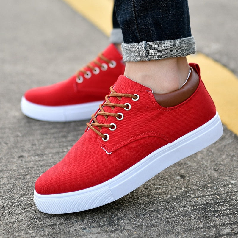Eleganckie sneakersy męskie do codziennych stylizacji - Czerwony