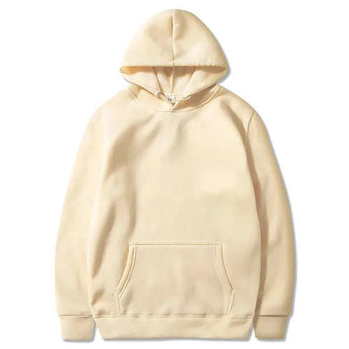 Bluza unisex z kapturem o luźnym, nowoczesnym kroju - Khaki