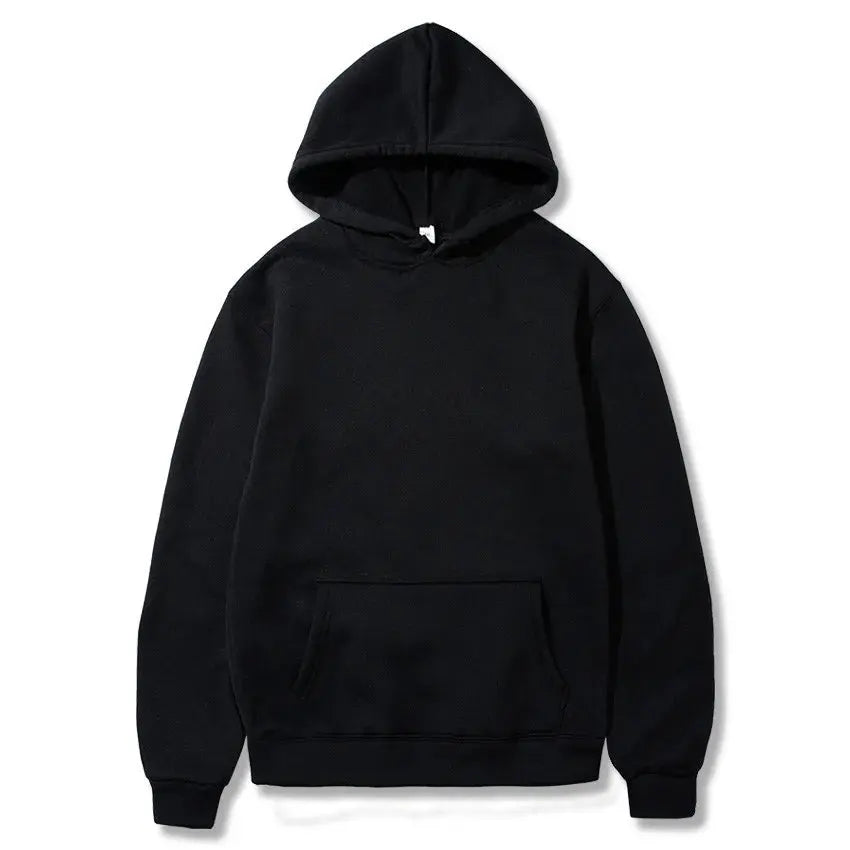 Bluza unisex z kapturem o luźnym, nowoczesnym kroju - Czarny