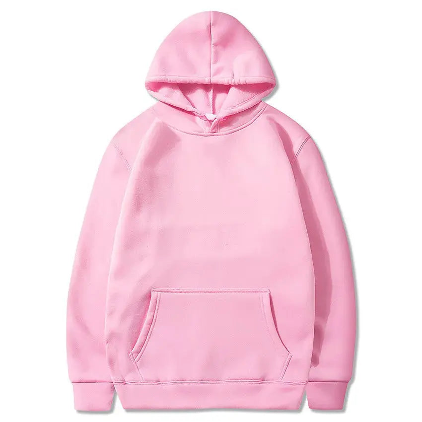 Bluza unisex z kapturem o luźnym, nowoczesnym kroju - Różowy
