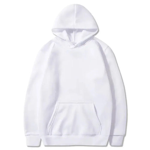 Bluza unisex z kapturem o luźnym, nowoczesnym kroju - Biały