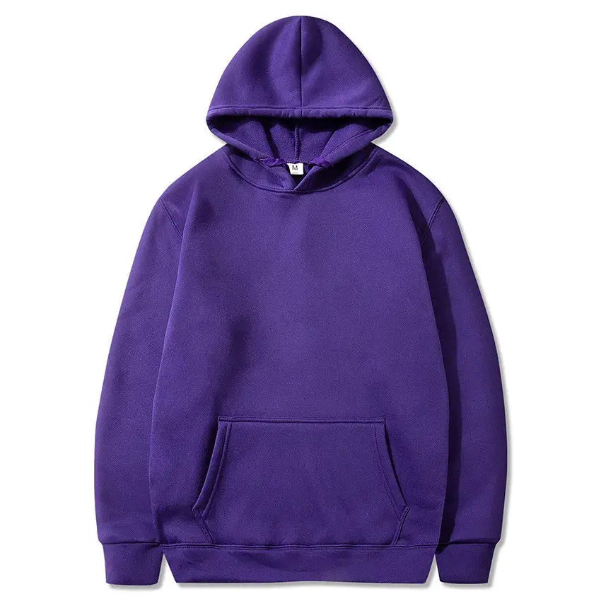 Bluza unisex z kapturem o luźnym, nowoczesnym kroju - Fioletowy