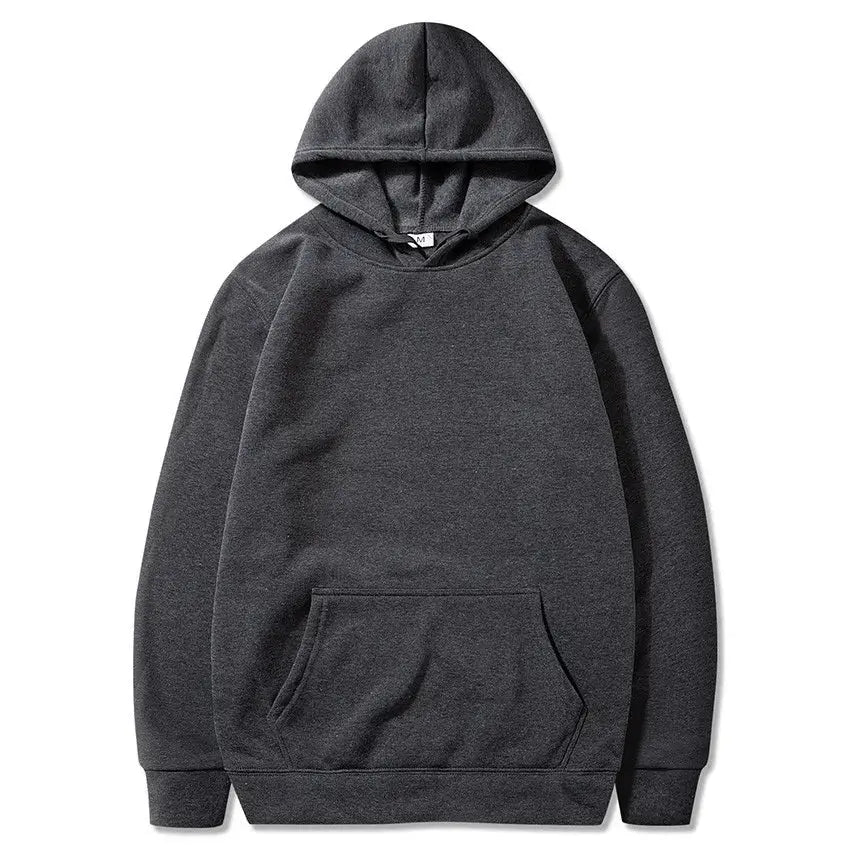 Bluza unisex z kapturem o luźnym, nowoczesnym kroju - Ciemnoszary