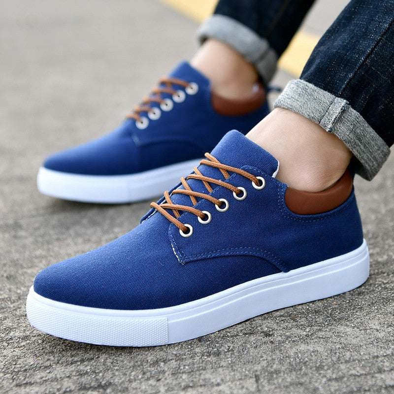 Eleganckie sneakersy męskie do codziennych stylizacji - Niebieski