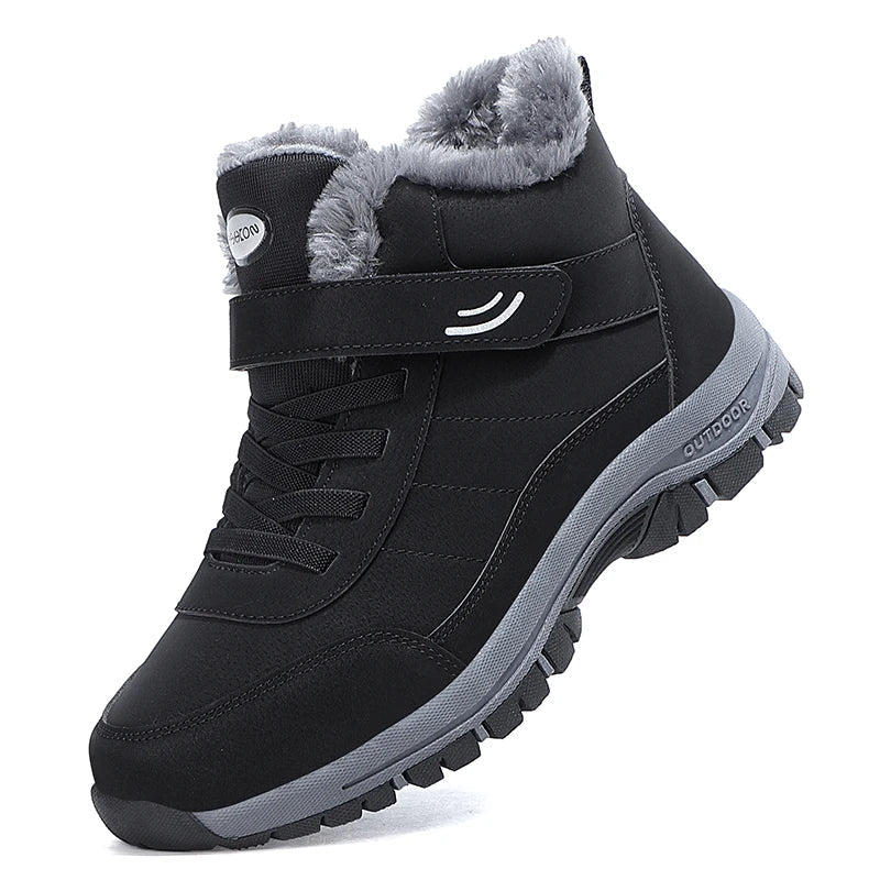 Solidne zimowe buty outdoorowe - Czarny