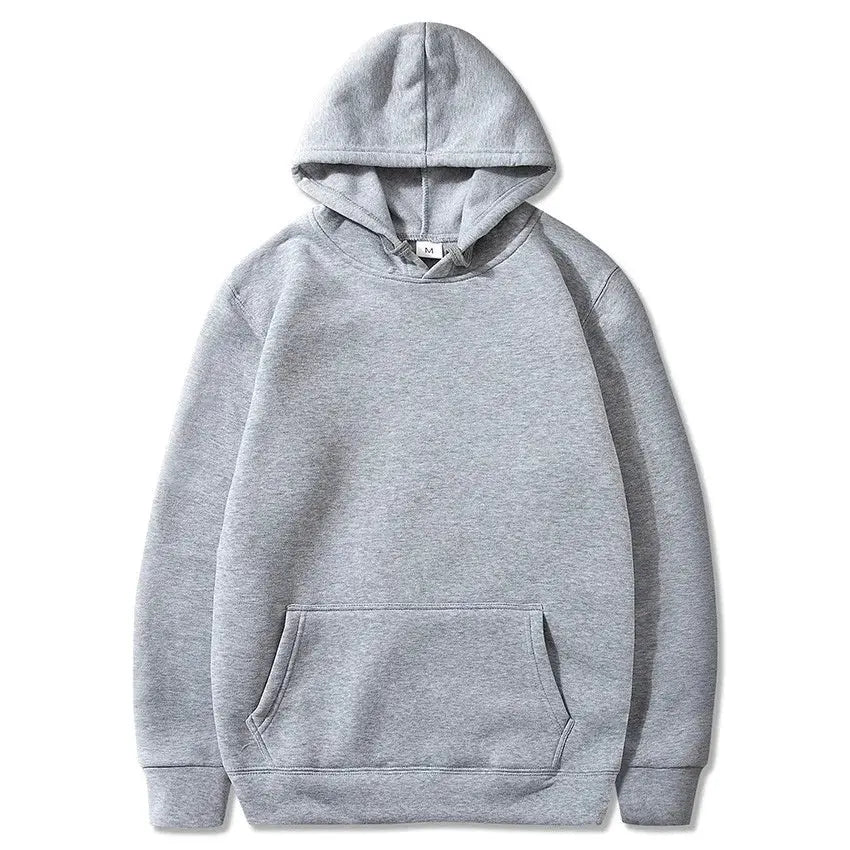 Bluza unisex z kapturem o luźnym, nowoczesnym kroju - Jasnoszary