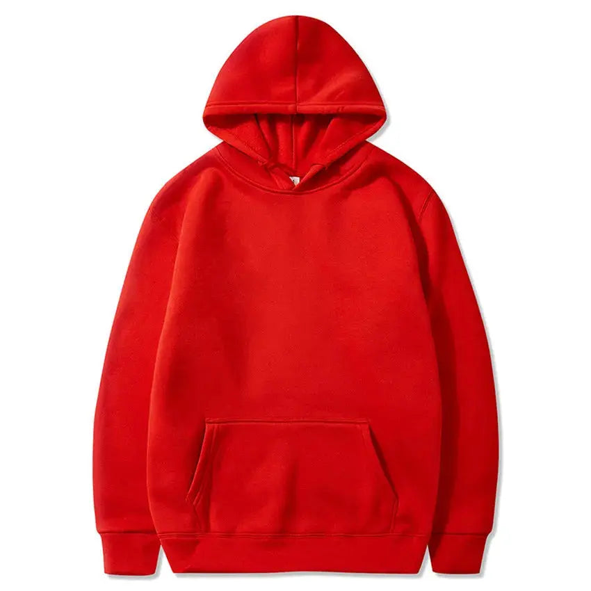 Bluza unisex z kapturem o luźnym, nowoczesnym kroju - Czerwony