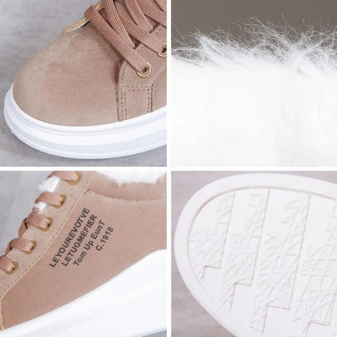 Zimowe sneakersy z fleece’owym ociepleniem i grubą podeszwą