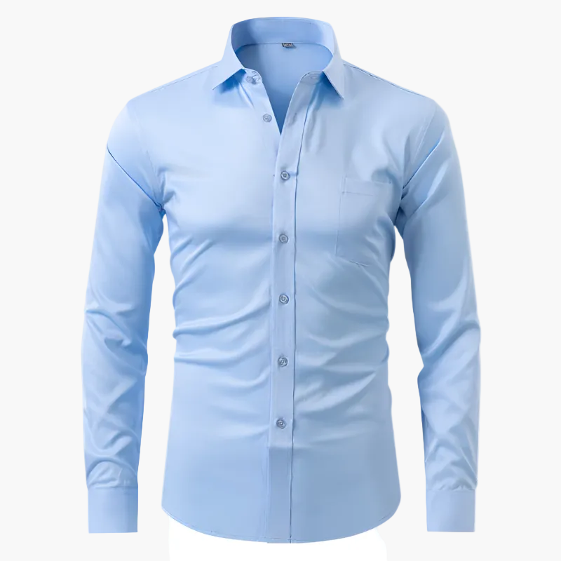 Męska koszula slim fit z długim rękawem, odporna na zagniecenia
