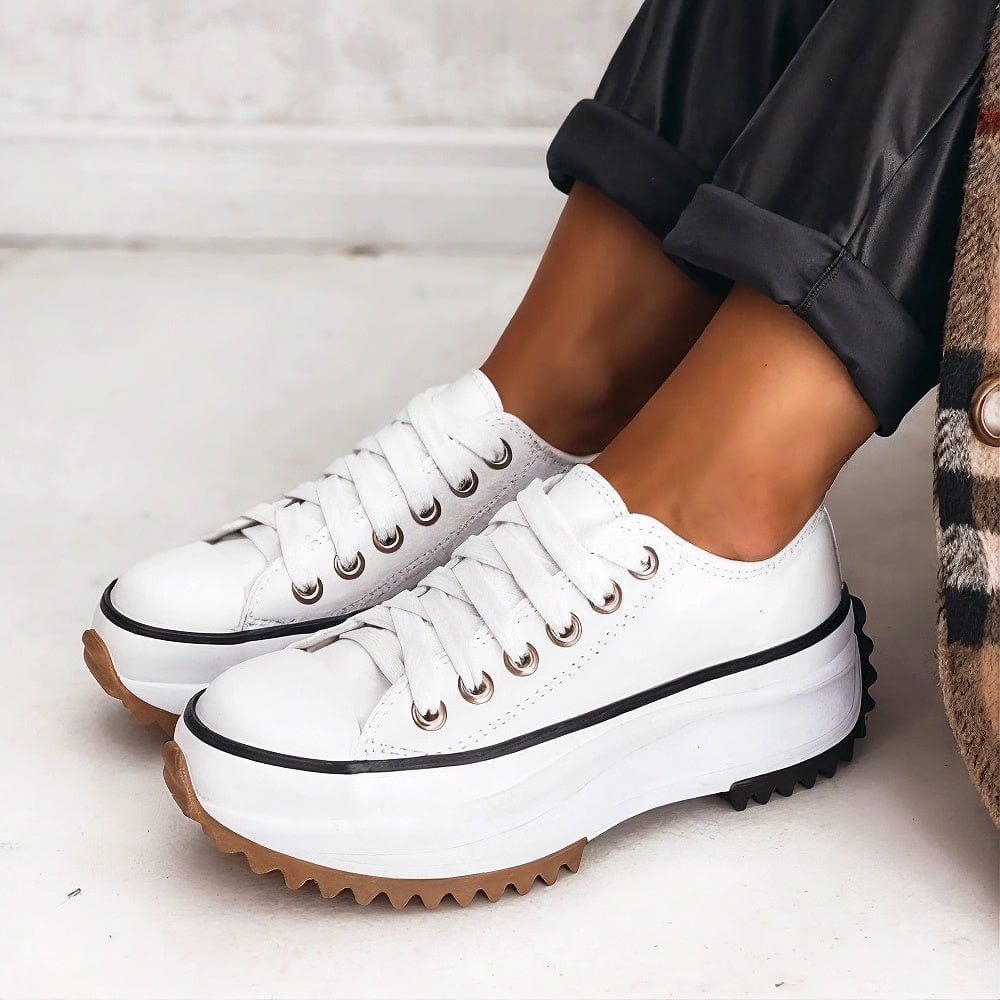 Damskie sneakersy z ergonomicznym wsparciem i amortyzacją - Biały alpejski