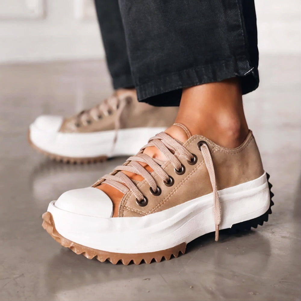 Damskie sneakersy z ergonomicznym wsparciem i amortyzacją - Brązowy
