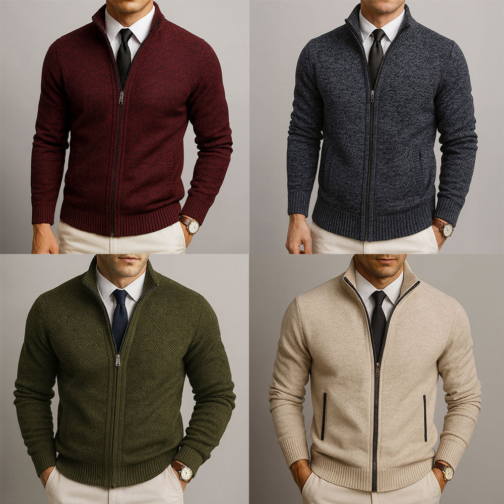 Męski sweter z wełny merino i bawełny
