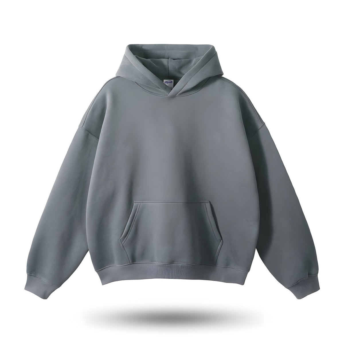 Miękka bluza unisex oversize z kapturem - Szary