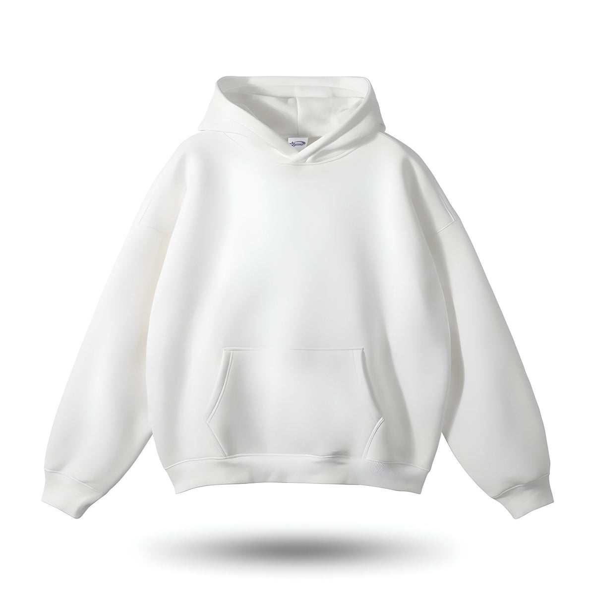 Miękka bluza unisex oversize z kapturem - Biały