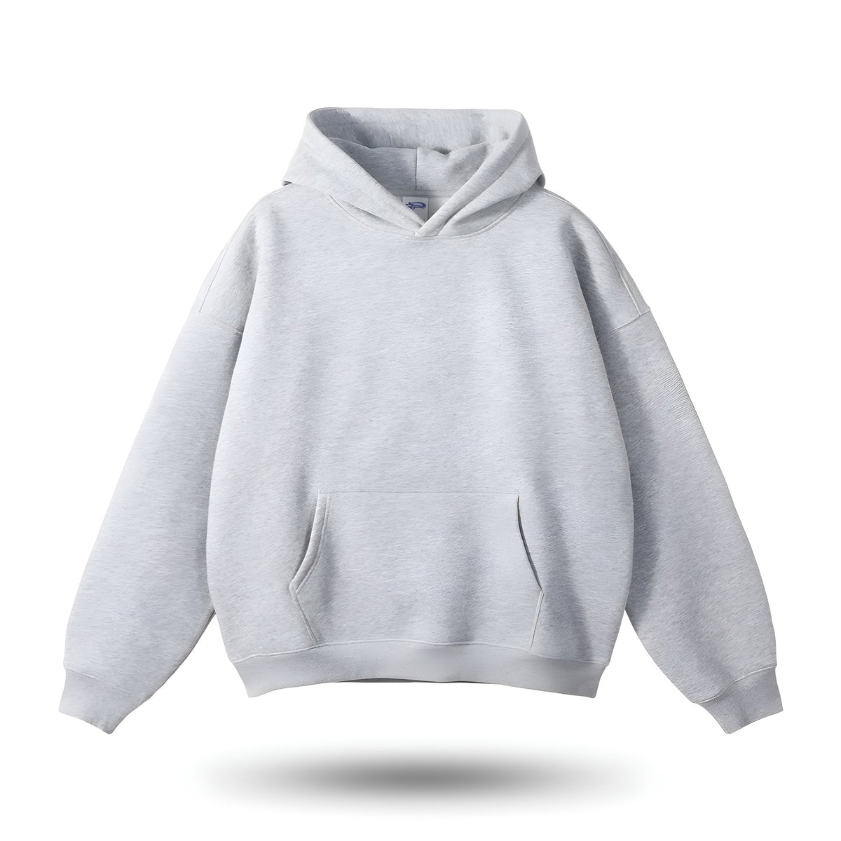 Miękka bluza unisex oversize z kapturem - Jasnoszary
