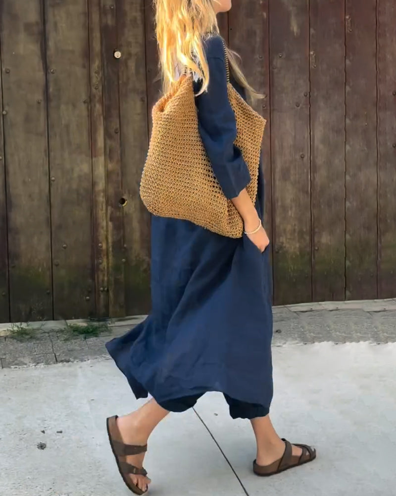 Lekki elegancki zestaw dwuczęściowy na wiosnę i lato