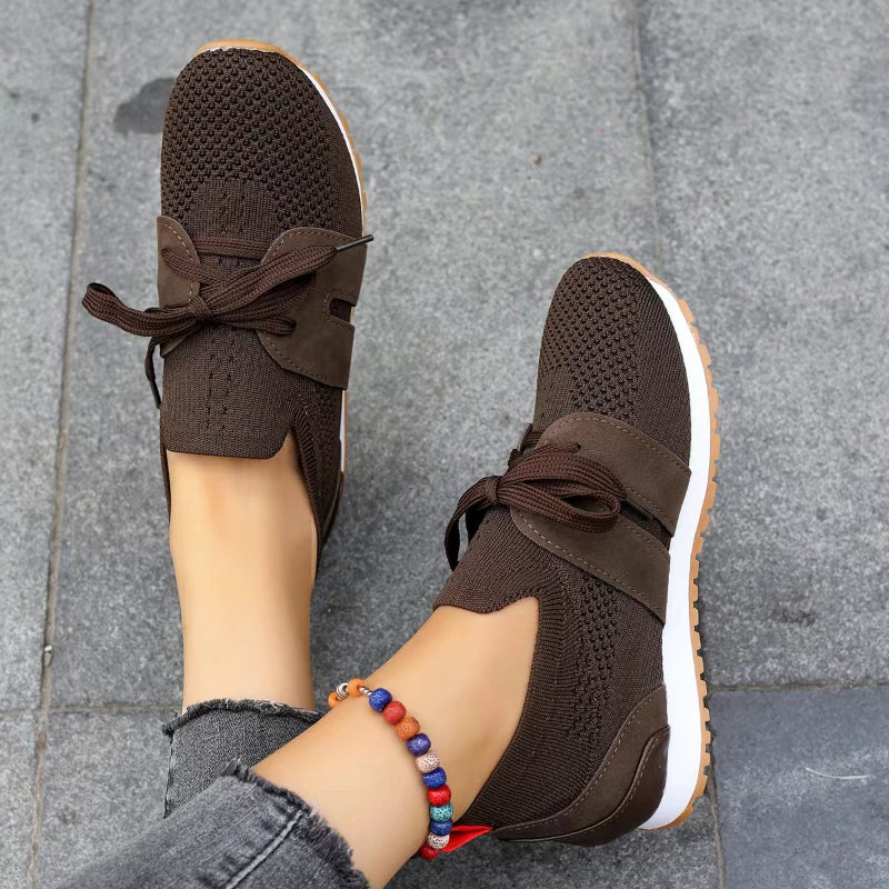 Damskie sneakersy ortopedyczne o ergonomicznej konstrukcji - Brązowy