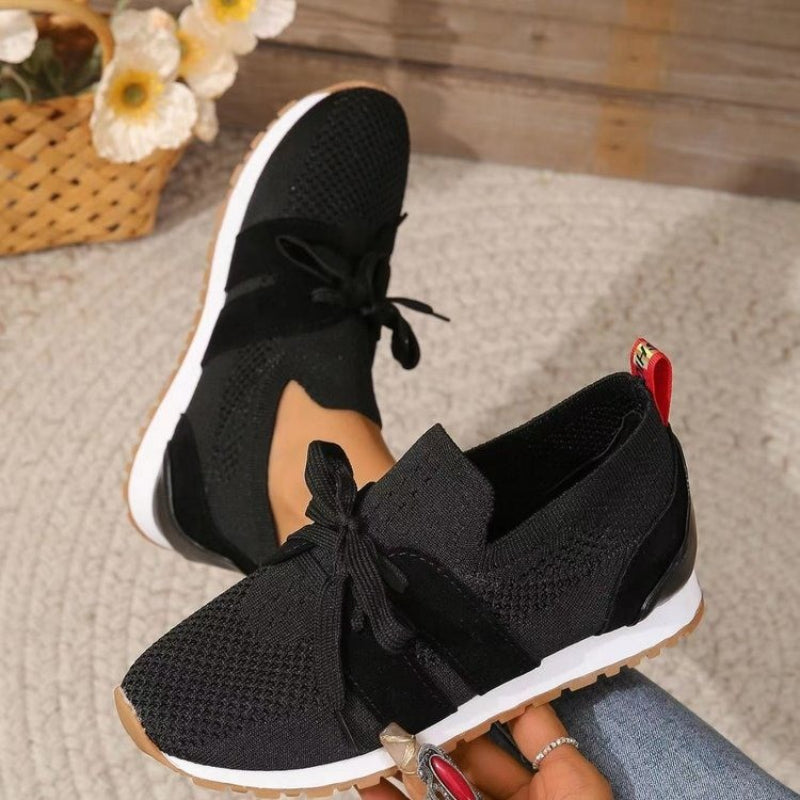 Damskie sneakersy ortopedyczne o ergonomicznej konstrukcji - Czarny
