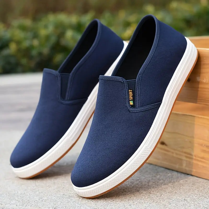 Męskie lekkie buty wsuwane w stylu casual - Niebieski