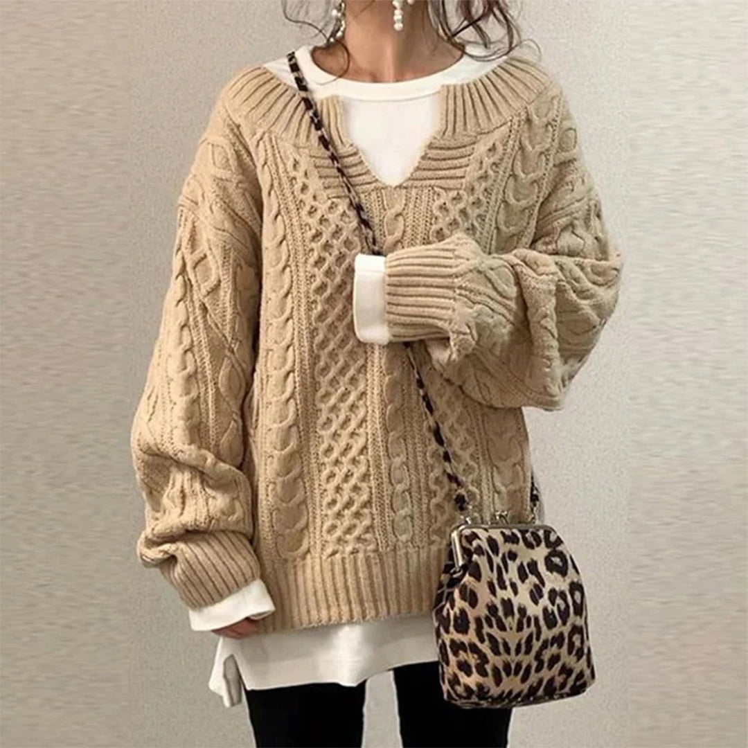 Miękki sweter na jesień i zimę - Khaki
