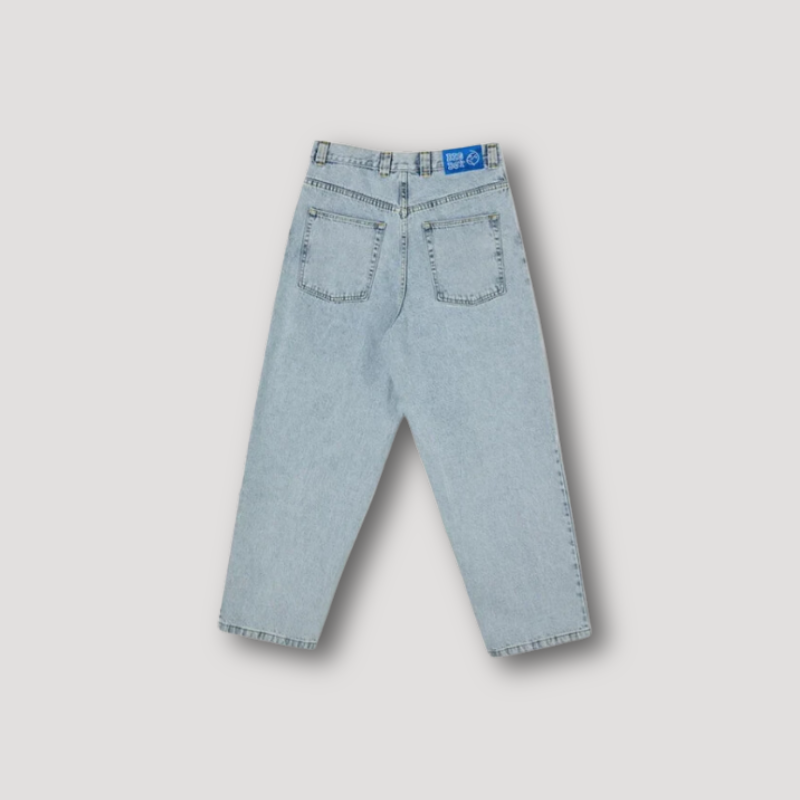 Luźne jeansy baggy z szerokimi nogawkami