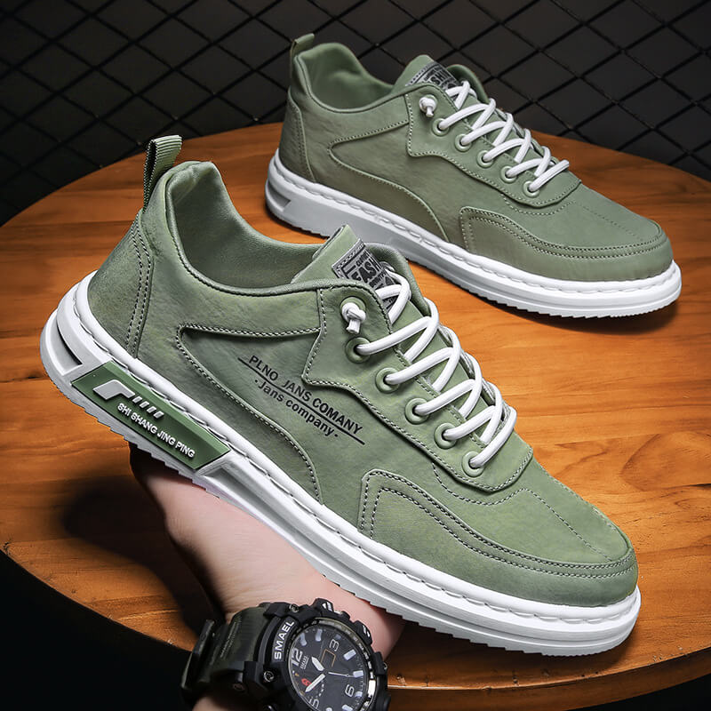 Miejskie sneakersy z elastyczną podeszwą i minimalistyczną cholewką - Zielony